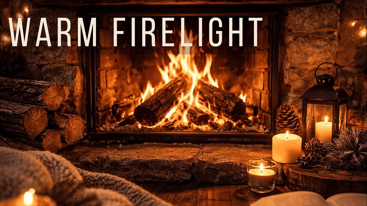 Cozy Fireplace • Fire Crackling ASMR (No Music) | Cabin Moments • 3 Hours