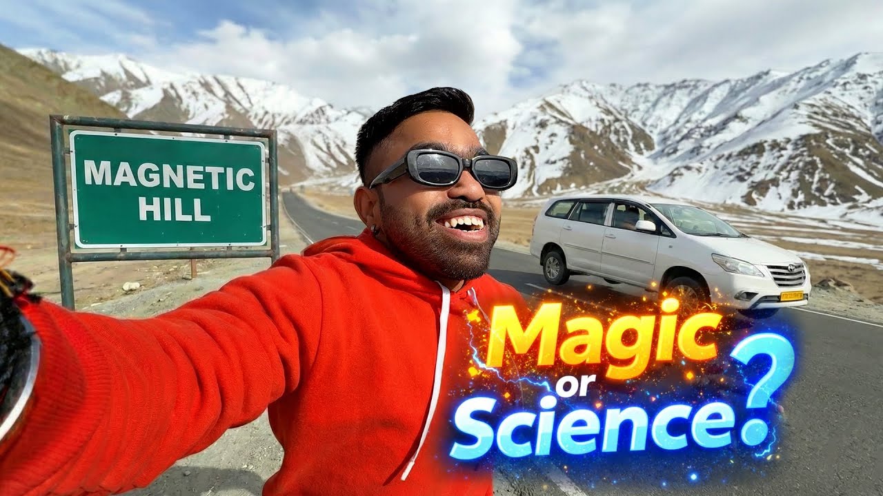 Magnetic Hill Pe Magic Dekh Liya 🤯🔮 | Leh Ladakh Trip