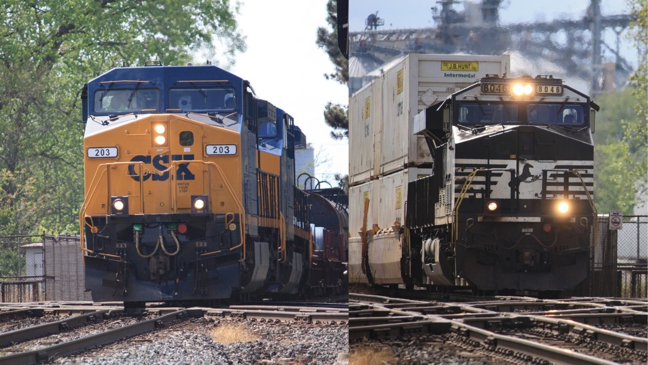 Railfanning on National train Day in Fostoria Ohio FT. Friendly Crews