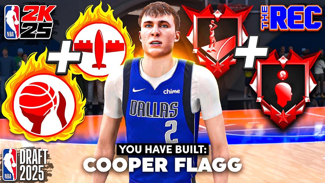MAVERICKS COOPER FLAGG BUILD is OVERPOWERED in the RANDOM REC (NBA 2K25)
