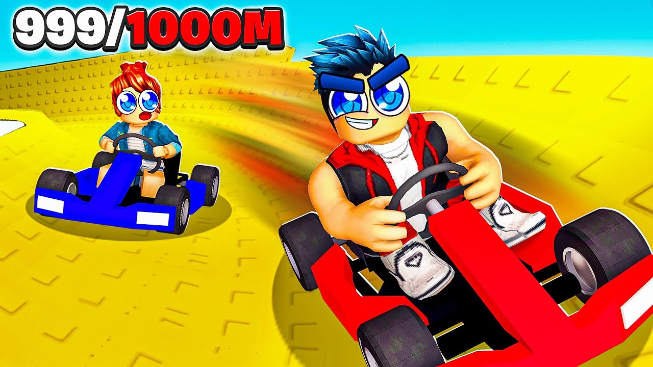atteindre la VITESSE MAXIMALE dans Roblox Faire du Karting sur un Toboggan...
