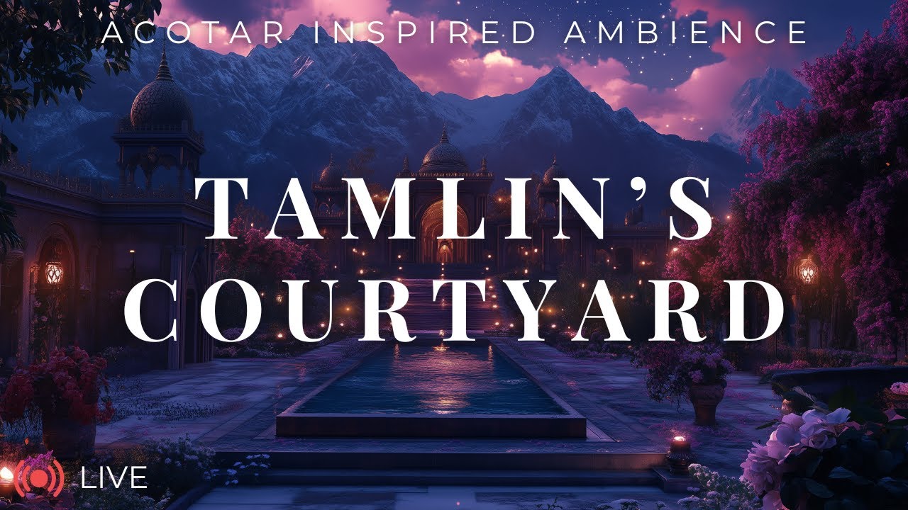 ACOTAR Spring Court Ambience | Tranquil Palace Courtyard Sounds 🌸🏰