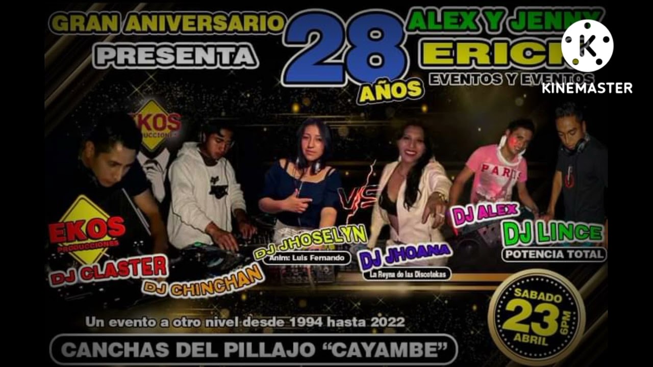 Dj lince & show Alexander#28 años aniversario Alex y Jenny Erik eventos y eventos jhullanys discotek