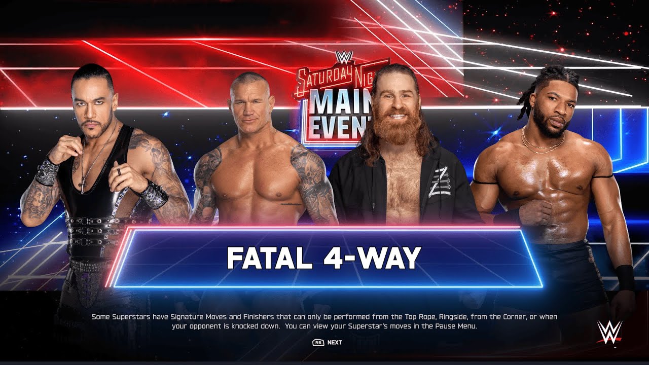 RANDY ORTON VS SAMI ZAYN VS DAMIAN PRIEST VS TRICK WILLIAMS | FATAL 4-WAY | WWE 2K25 GAMEPLAY