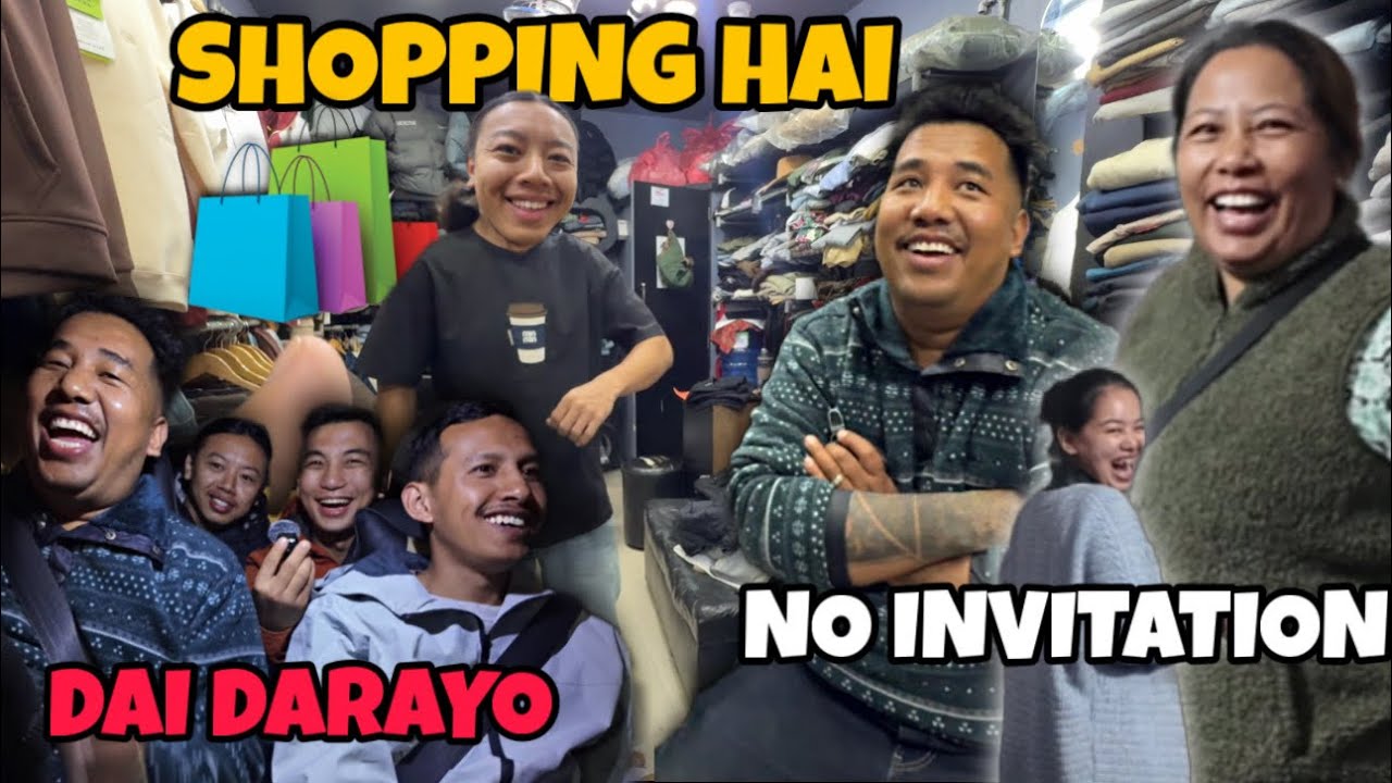 MAMA RA SAU SANGA SHOPPING 🛍️ || MAMA GHAR MA KHANA INVITATION DIYANA!!!