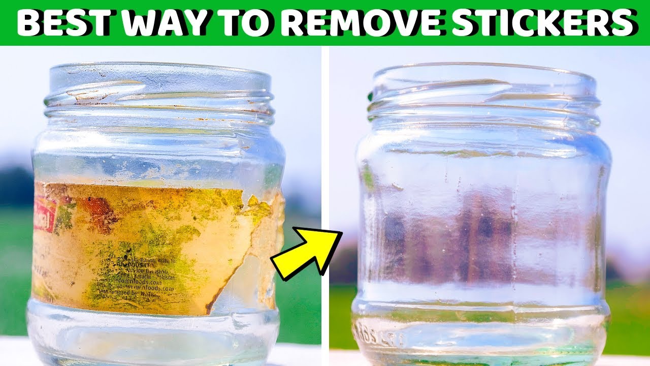 How To Remove Sticky Labels From Plastic Bottles And Glass Jars Without Damaging Them