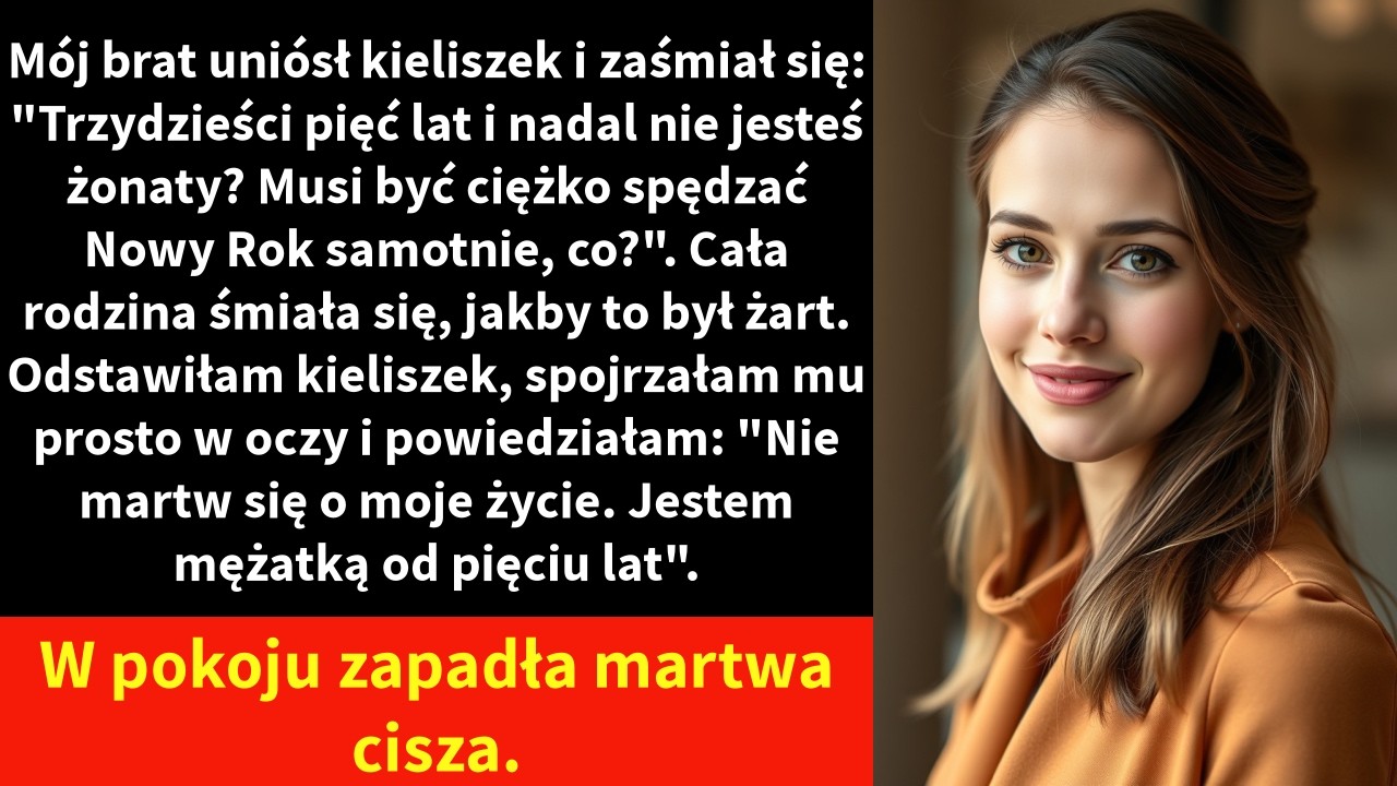 Mój brat uniósł kieliszek i zaśmiał się: 
