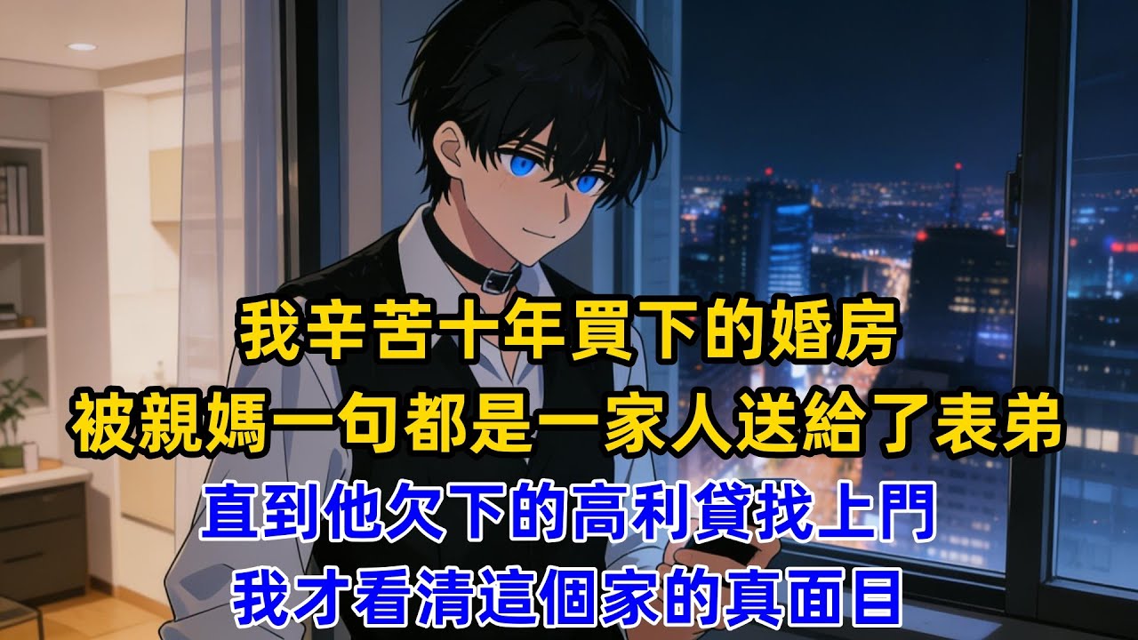 我辛苦十年買下的婚房，被親媽一句「都是一家人」送給了表弟，直到他欠下的高利貸找上門，我才看清這個家的真面目。