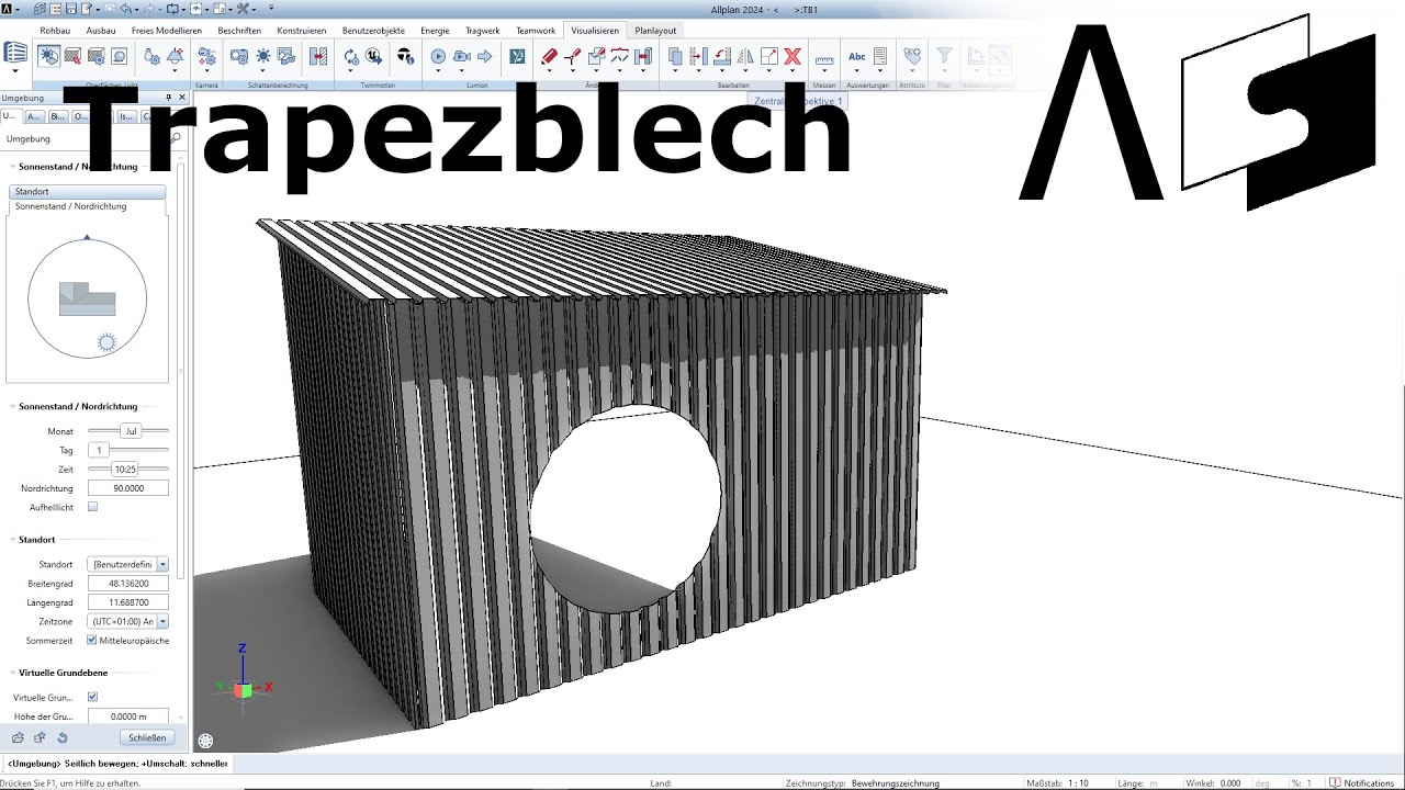 Trapezblech in Allplan als SmartPart