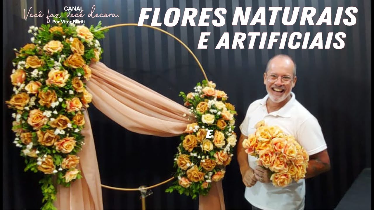 PASSO A PASSO DE COMO FAZER UM ARCO MISTURANDO FLORES NATURAIS E ARTIFICIAIS PARA DECORAÇÃO DE FESTA