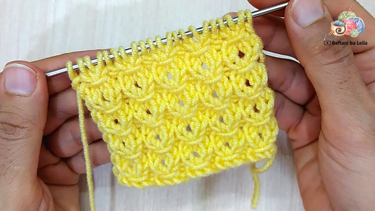 How to knit coffee bean stitch_آموزش مدل دانه قهوه