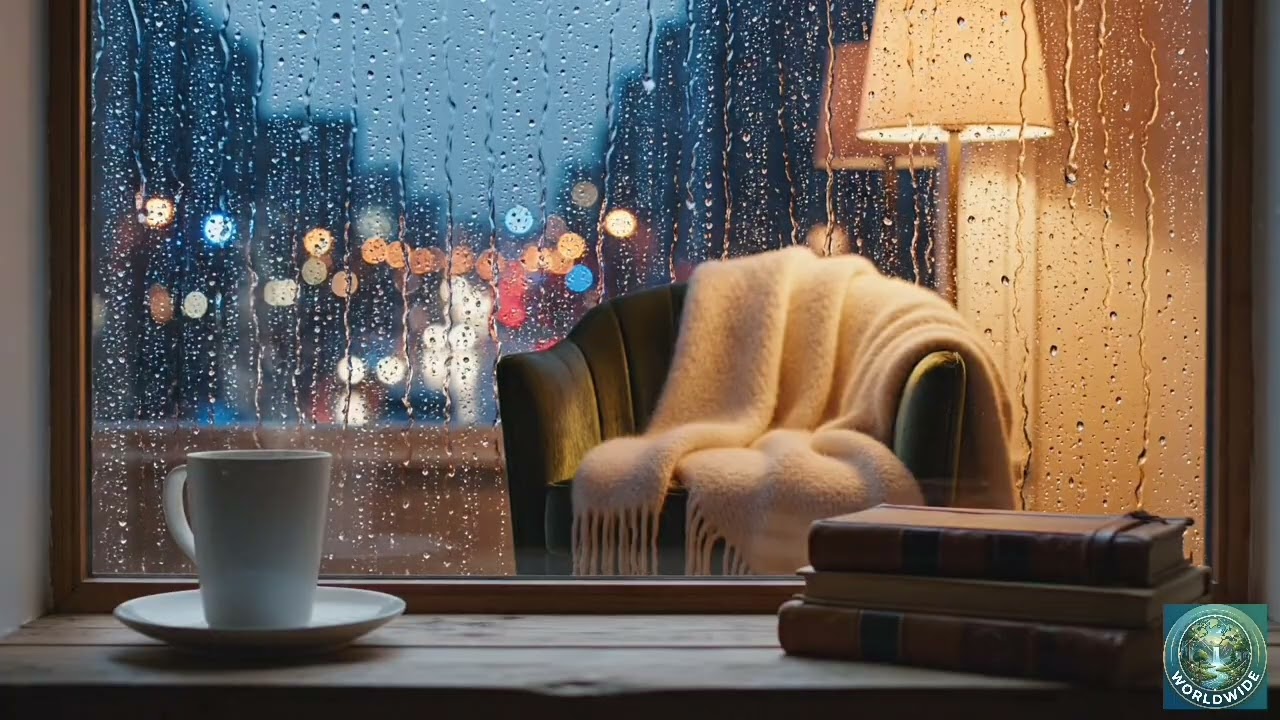 Cozy Rainy Night Ambience ☕🌧️ | Relaxing Rain & Thunder Sounds for Sleep...