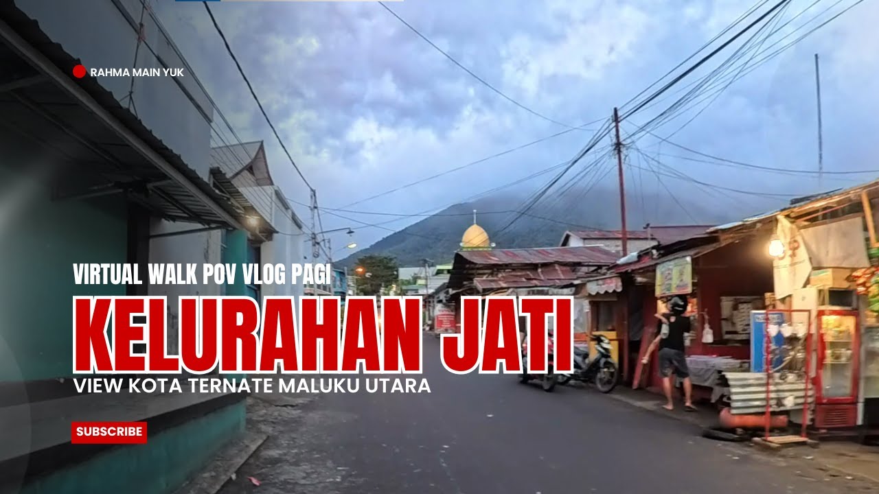 Walking Tour Ternate: Suasana Pagi Kelurahan Jati & Megahnya Gamalama [4K/30fps]
