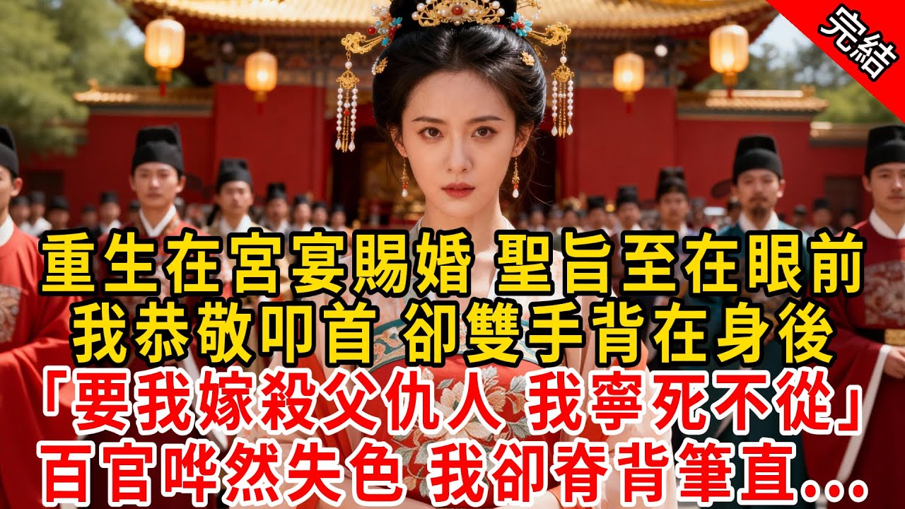 重生在宮宴賜婚 聖旨至在眼前，我恭敬叩首 卻雙手背在身後「要我嫁殺父仇人 我寧死不從」百官哗然失色 我卻脊背筆直...#原创 #古言 #小说 #重生 #爽文
