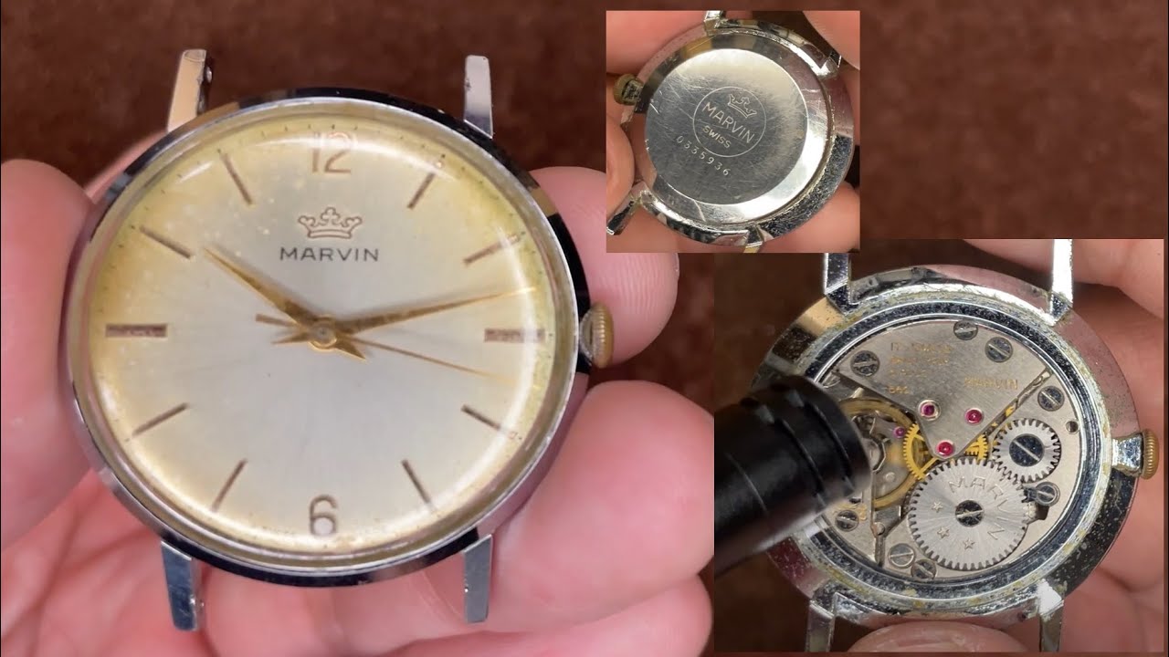 Marvin 1950s Caliber. 560 Swiss Vintage Mechanical Watch Movement sound, Appearance etc.