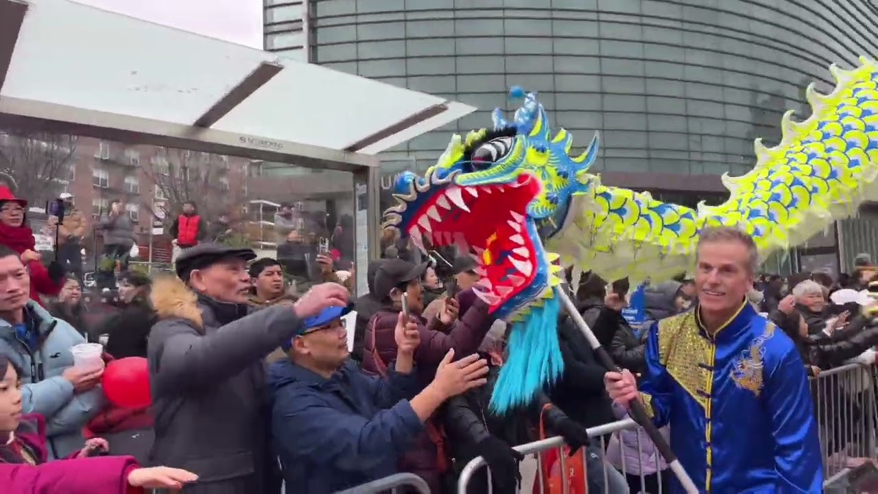 🐲 Graceful Dragon Dance – Chinese New Year Parade, Flushing NYC 2026