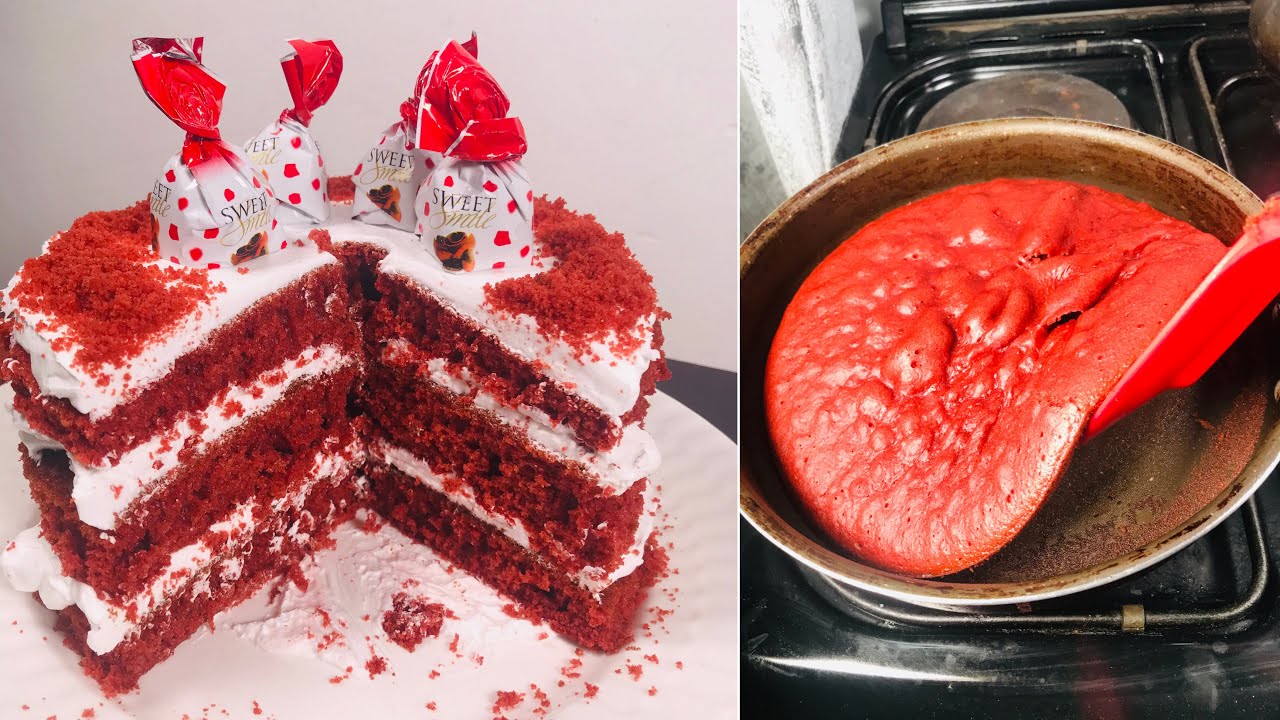KUPIKA KEKI KWENYE FRYING PAN/KEKI BILA OVEN /RED VELVET CAKE
