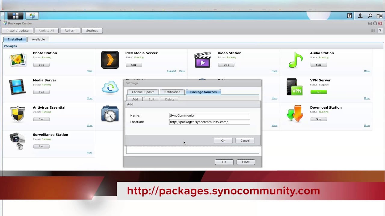 How to Add 3rd Party Packages to Your Synology Nas