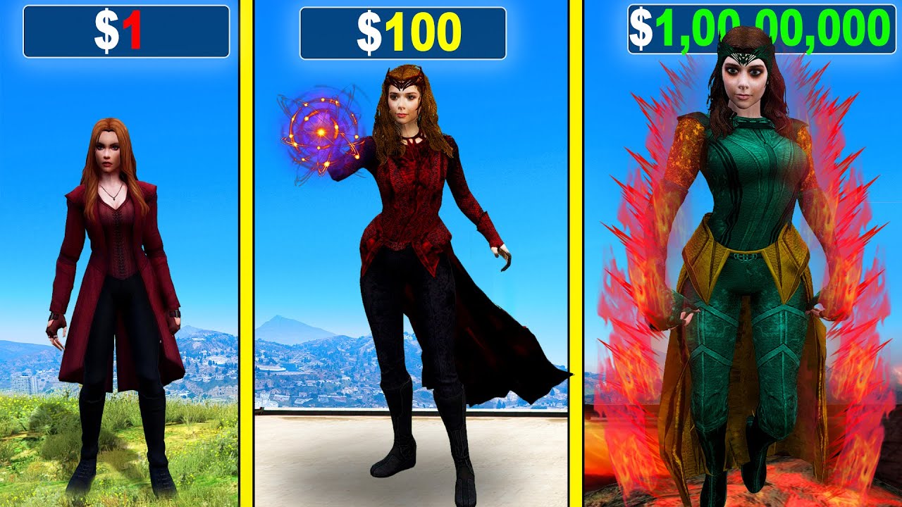 $1 WANDA To $1,00,00,000 ULTIMATE SCARLET WITCH in GTA 5