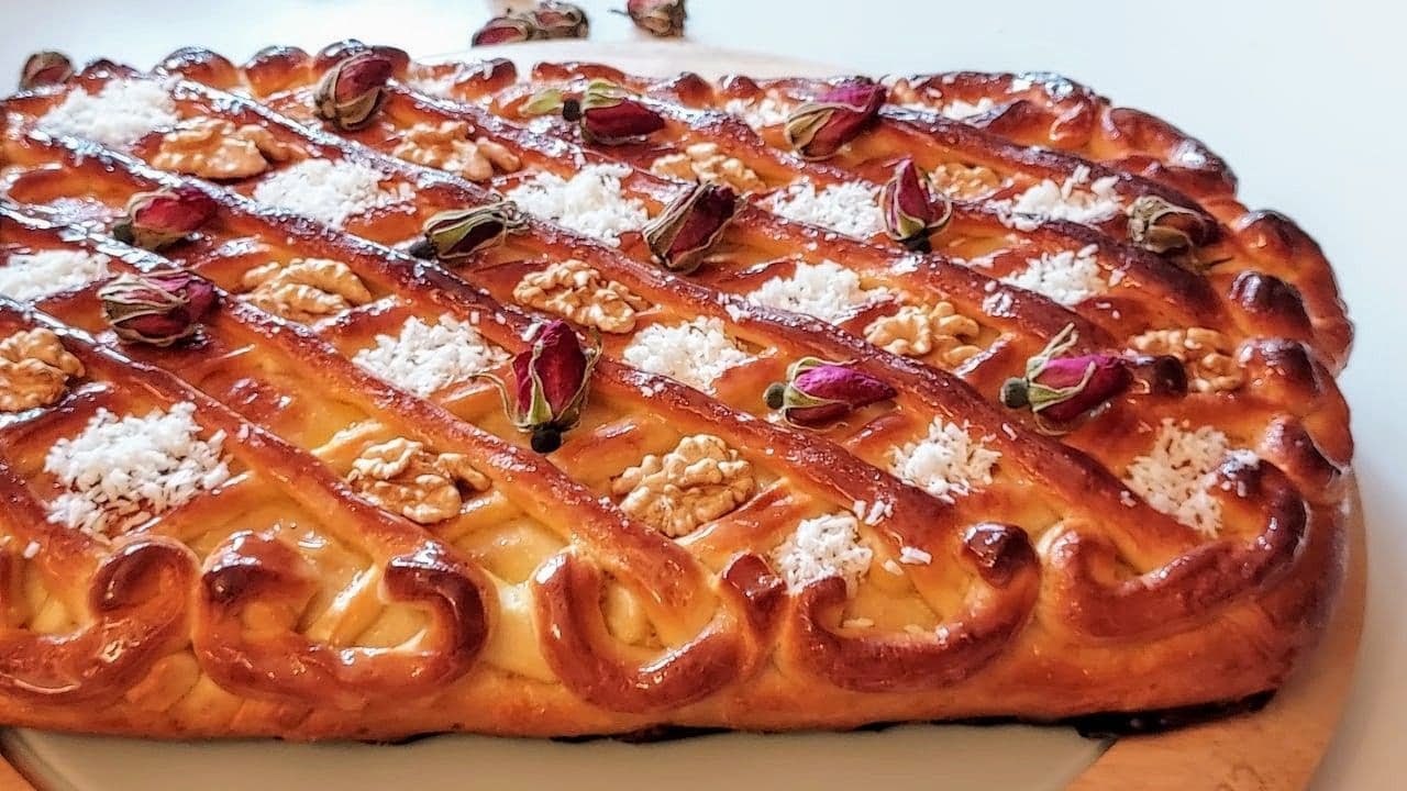 Iranian Azari sweet bread, breathtaking baking experience I نان شیرین تبریزی خوشمزه و بینظیر