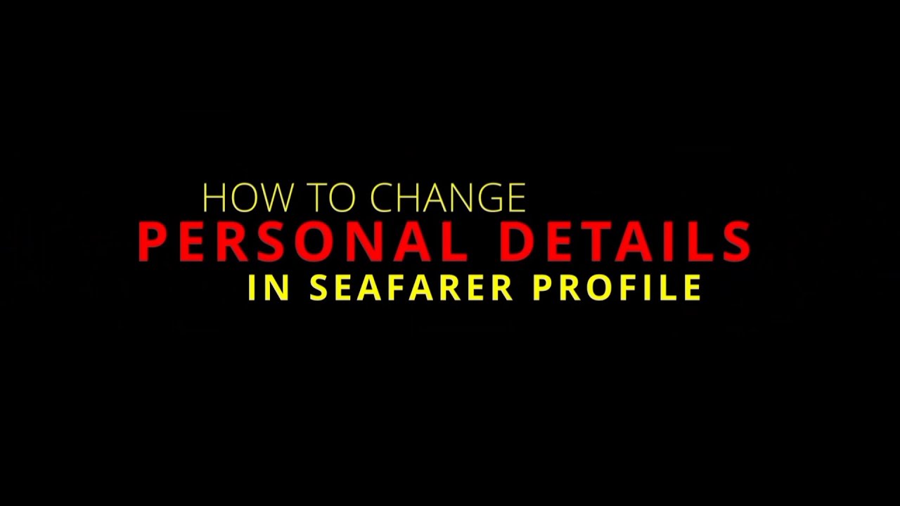 HOW TO CHANGE/CORRECT PERSONAL DETAILS IN SEAFARER PROFILE OR INDOS #DG SHIPPING# #MMD#