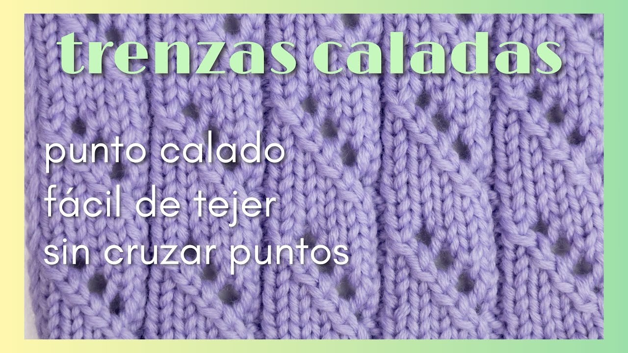 №201// punto calado fácil a dos agujas para tejer chalecos, mantas, blusas 👚