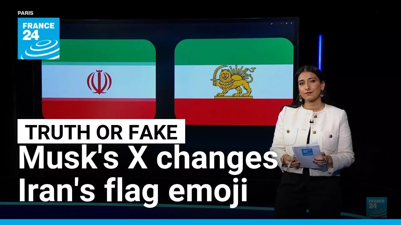 X replaces Iran's flag emoji to historic Lion and Sun flag in support of protests &bull; FRANCE 24