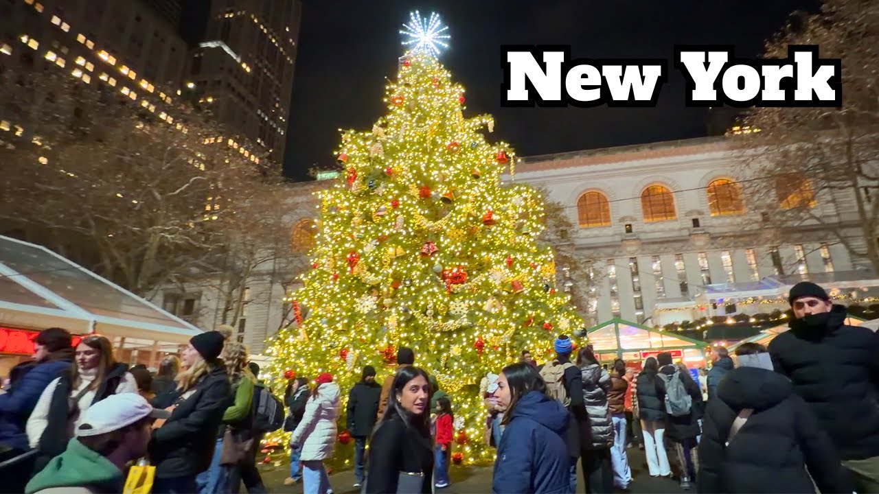 Magical NYC Christmas Night 🎄Radio City to Bryant Park #christmas #travel #newyork