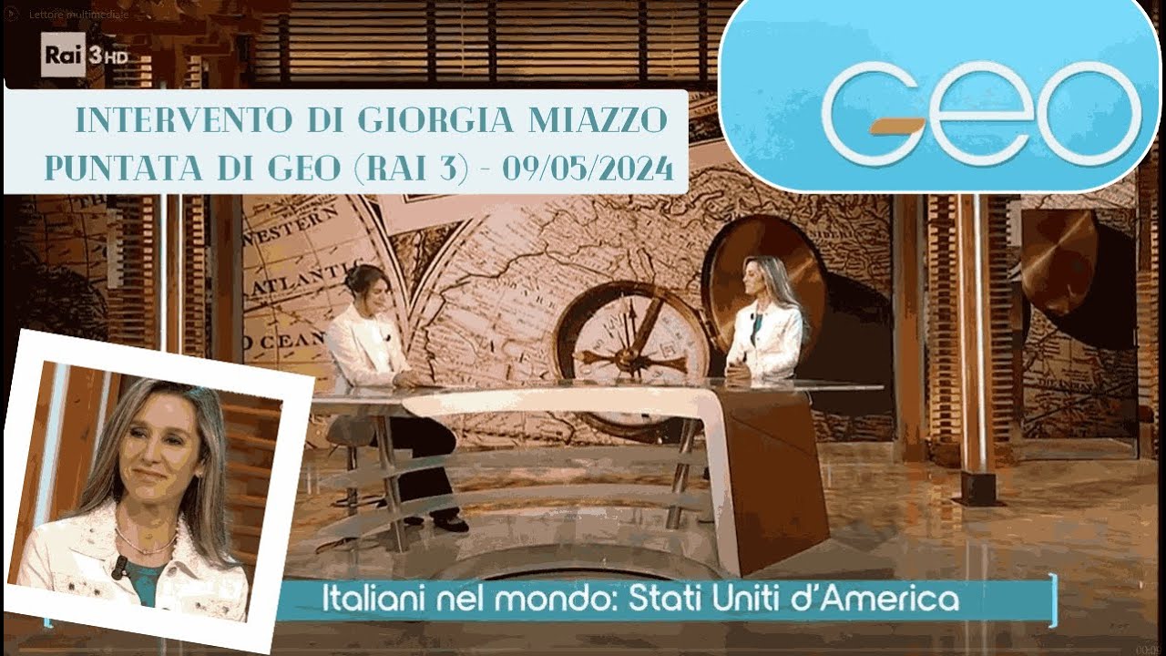 GIORGIA MIAZZO nel Programma GEO di Rai 3 del 09/05/2024