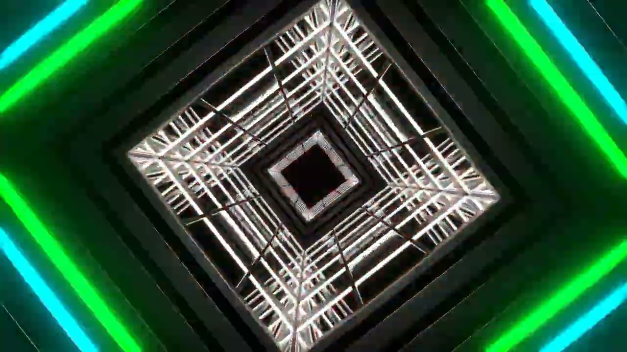 4K Neon Tunnel - Endless VJ Loop