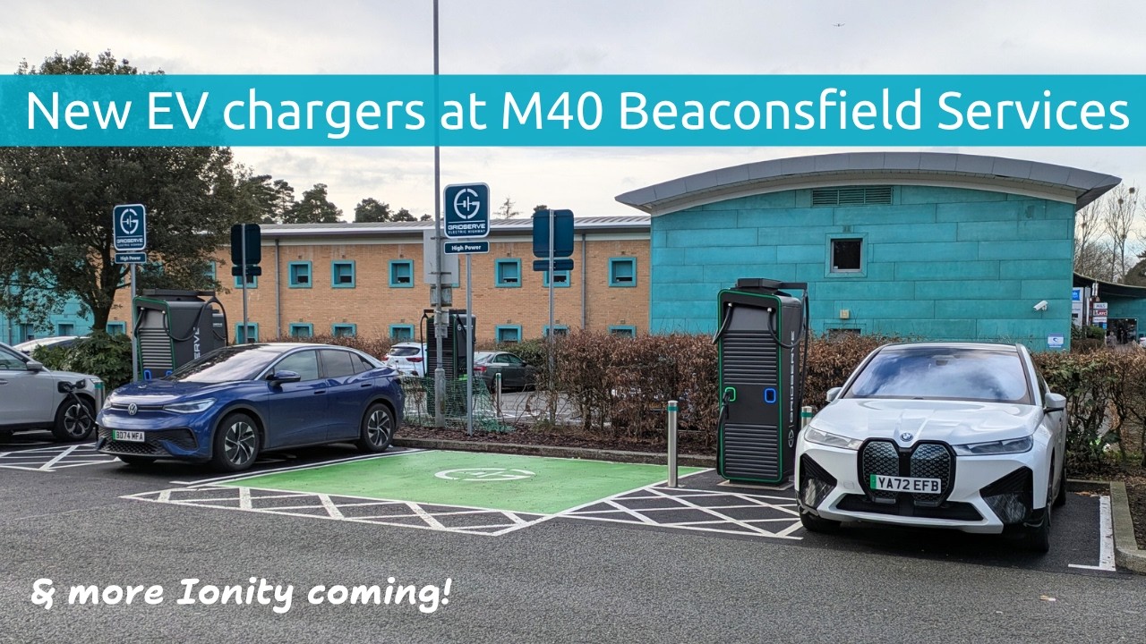 New 400kW EV chargers at M40 Beaconsfield services, Jan 2026