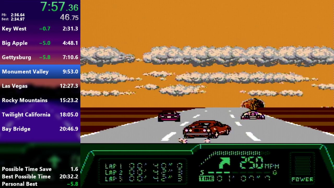 Rad Racer II Speedrun - 20:27