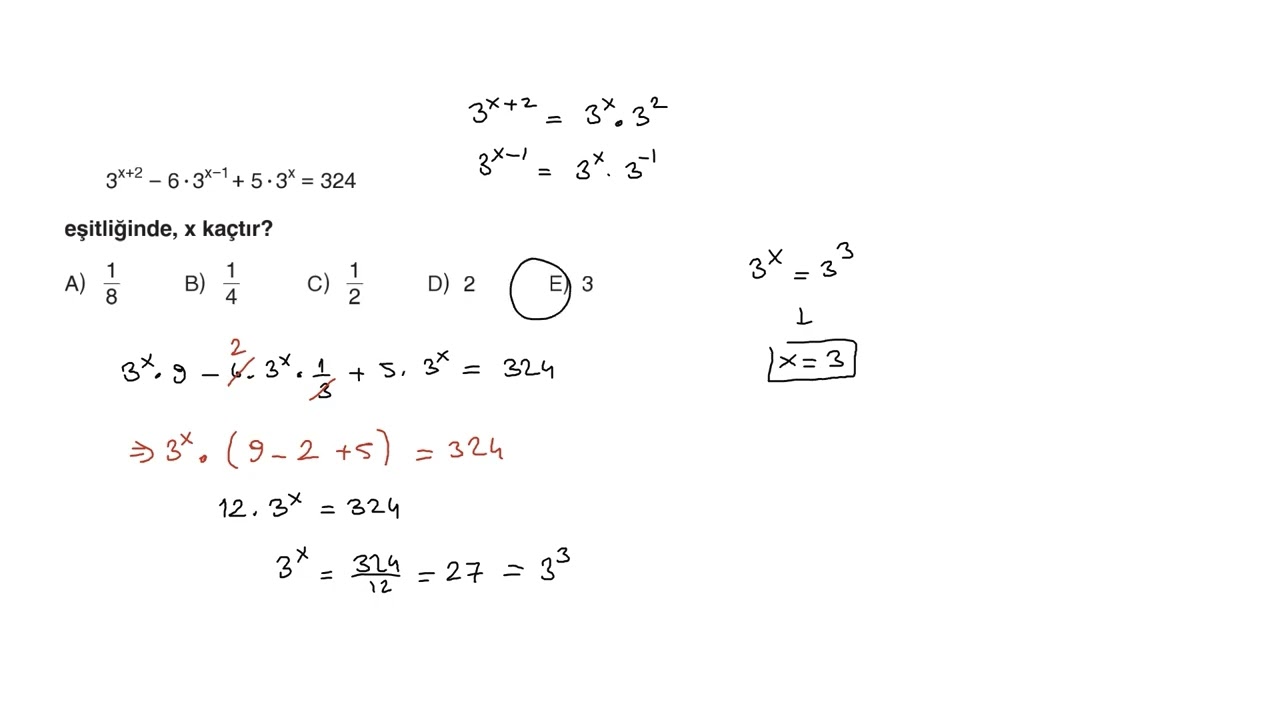 Üslü Sayılar Test 6