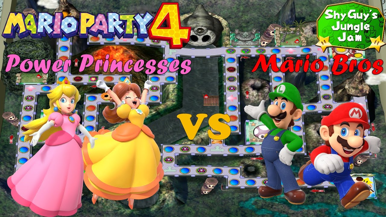 Mario Party 4 - Peach & Daisy vs Mario & Luigi - Shy Guy's Jungle Jam