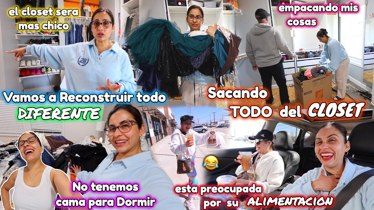 Sacando TODAS MIS COSAS del Closet😵‍💫 Vamos a Cambiar el Look de la CASA🏠PREOCUPADA por Alimentarse😂