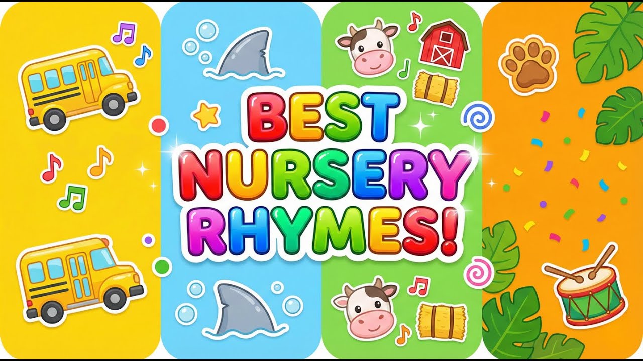 Wheels on the Bus + Baby Shark + Old MacDonald + Jungle Jam | Kids Songs & Nursery Rhymes Mega Mix