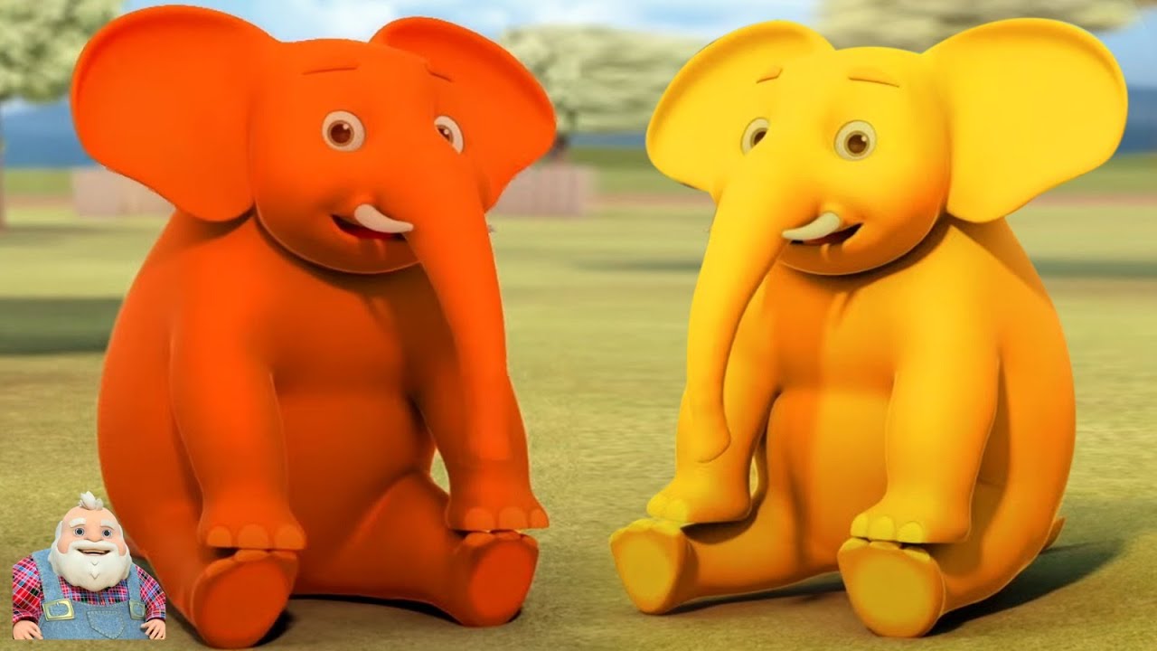 Ek Mota Hathi in Red, एक मोटा हाथी, Hathi Wala Cartoon, Hindi Nursery Rhymes