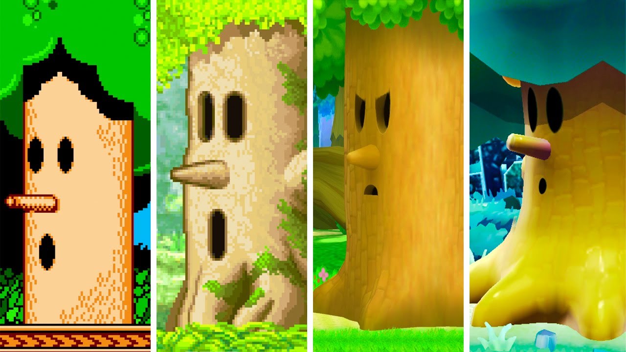 Evolution of Whispy Woods Boss Fights in Kirby Games