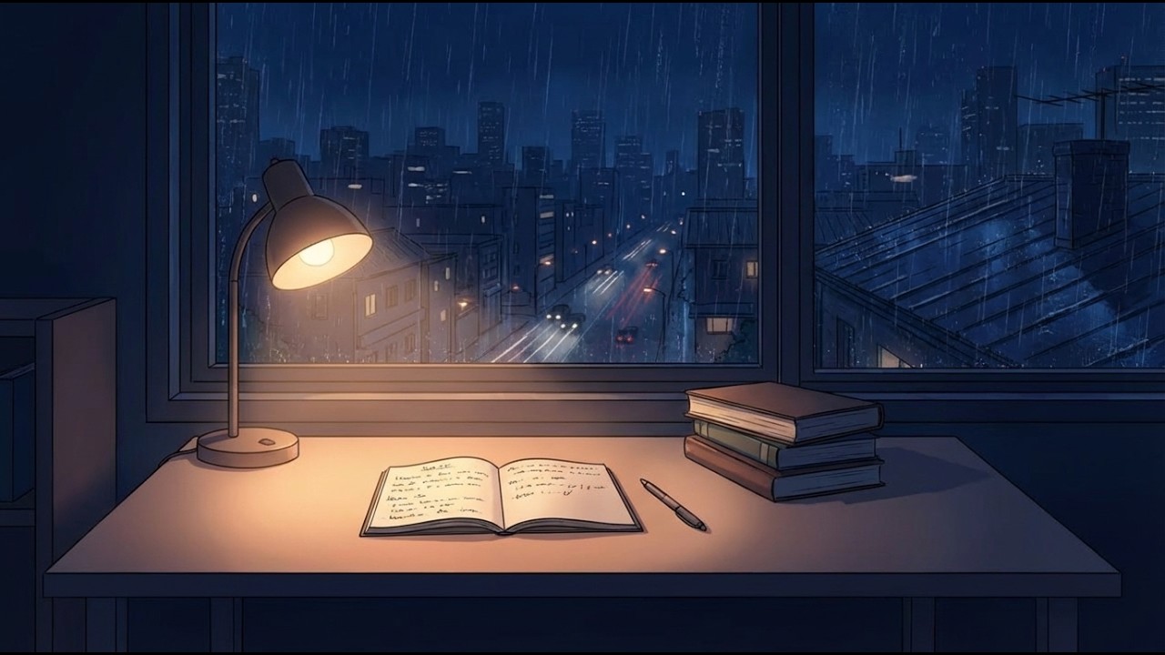 2AM Rainy City 🌧 Lofi Beats to Study & Relax