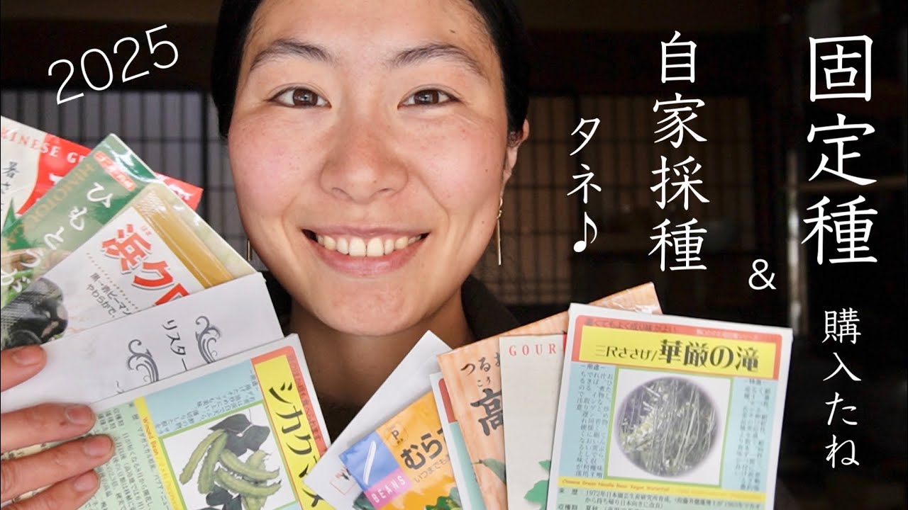 【自給農・固定種野菜】夏野菜の種の準備♪自家採種のタネと今年の購入たね♪