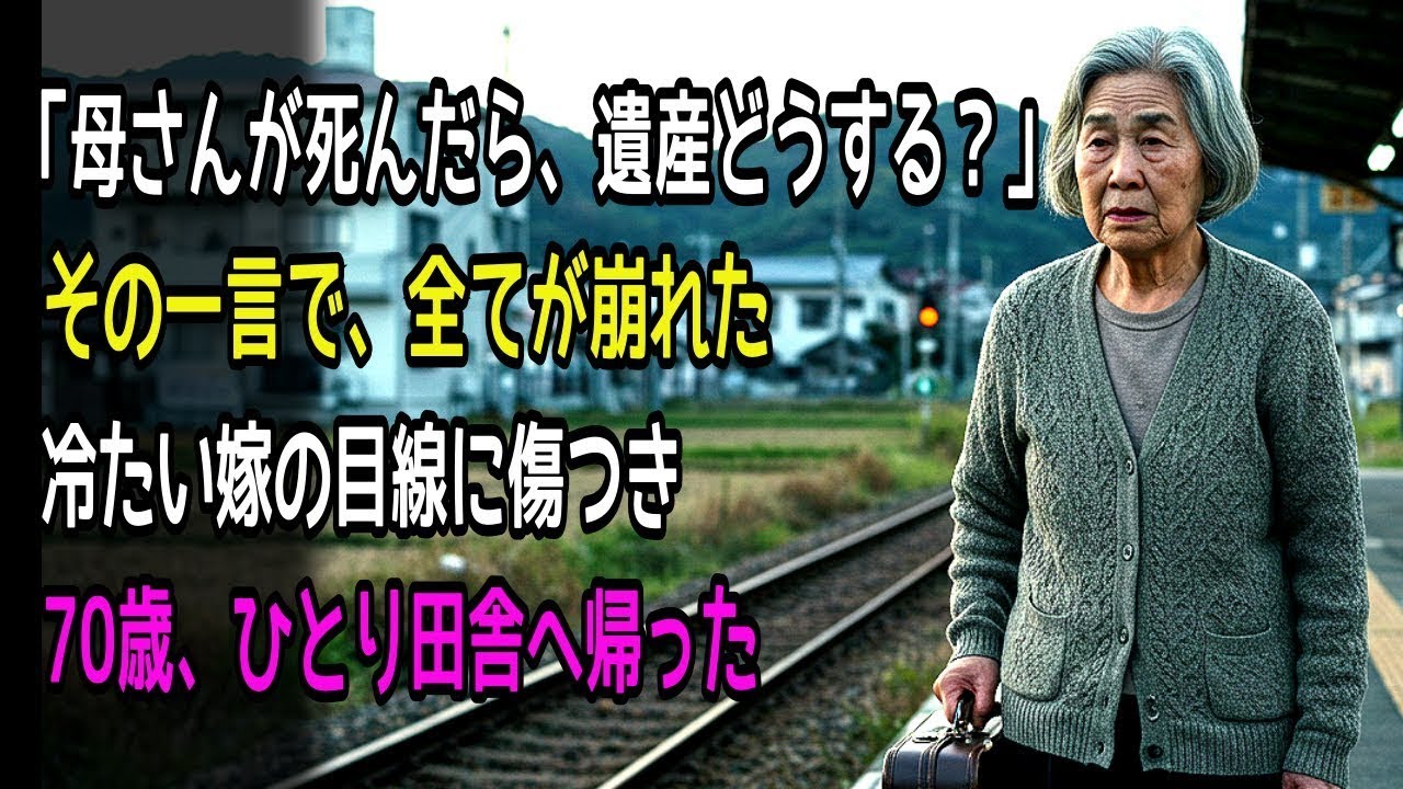 「母さんが死んだら、遺産どうする？」その一言で、全てが崩れた冷たい嫁の目線に傷つき70歳、ひとり田舎へ帰った