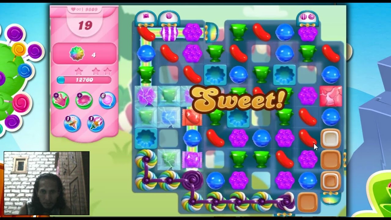 Candy Crush Saga Level 9809 - 2 Stars, 11 Moves Completed