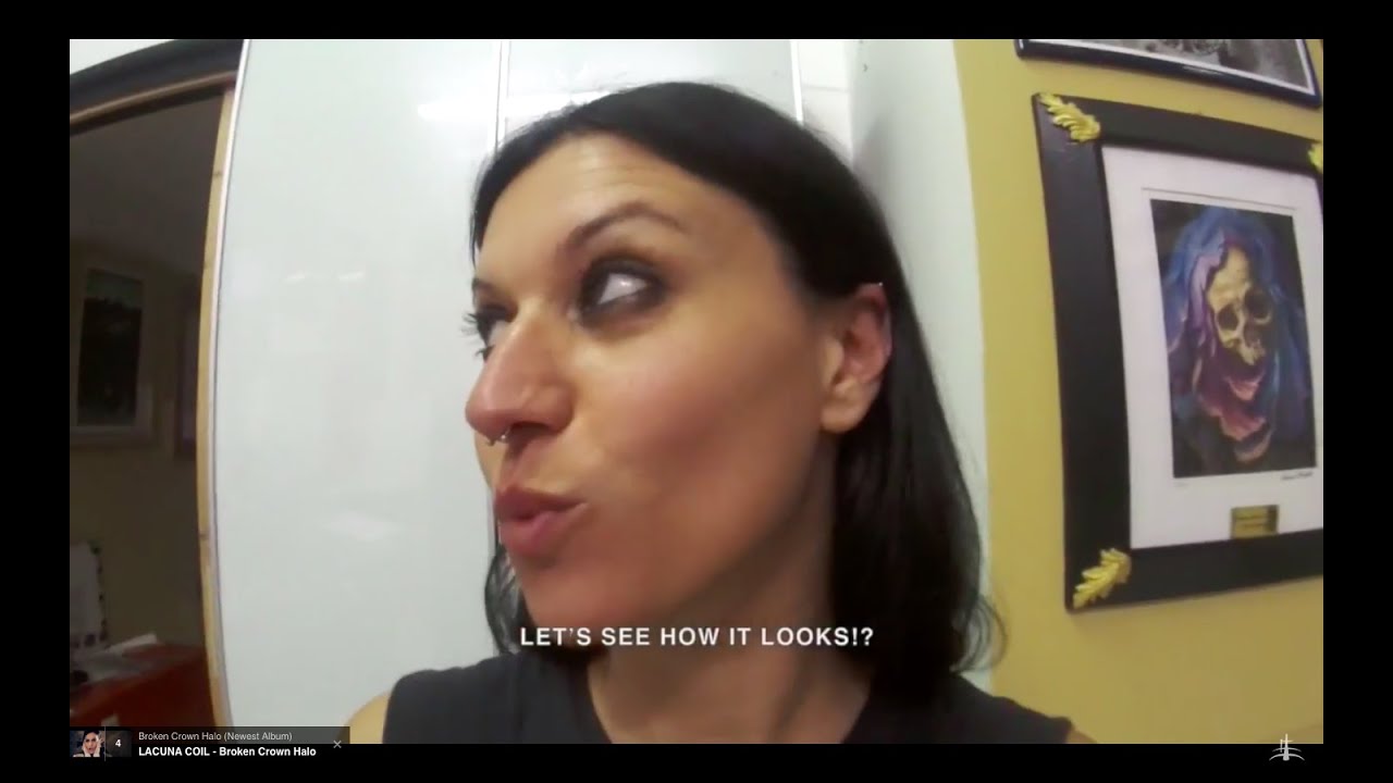 LACUNA COIL - Cristina Scabbia gets her septum piercing
