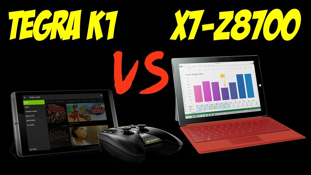 💥Tegra K1 vs x7-Z8700 Benchmarks 📱 nVidia Shield Tablet vs Microsoft Surface 3! 🔥 [4K]