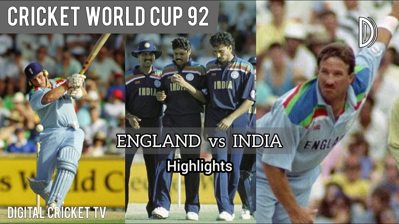 CRICKET WORLD CUP 92 / ENGLAND vs INDIA / 2nd Match / HD Highlights / DIGITAL CRICKET TV