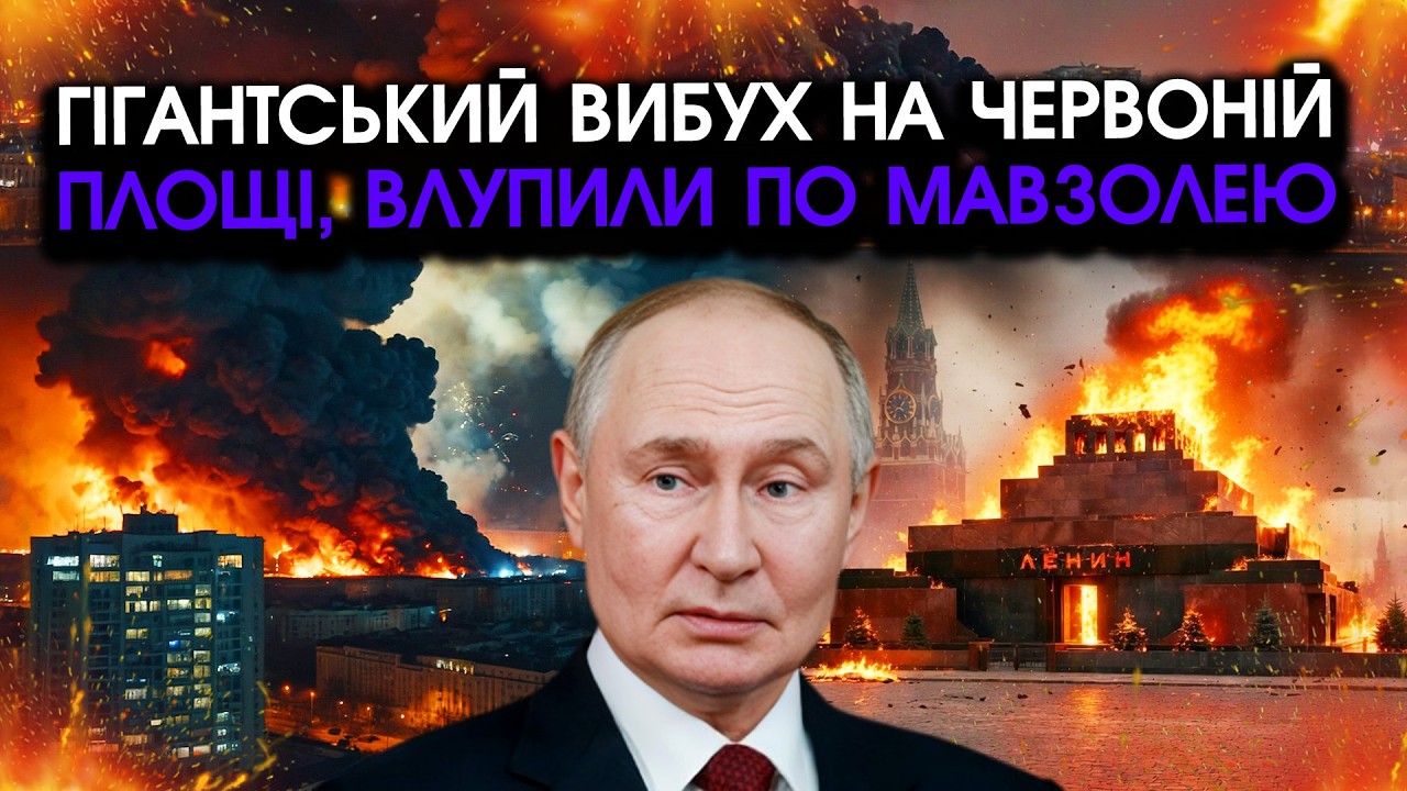Гігантський УДАР дронів по МАВЗОЛЕЇ в Москві?! ВОГНЕМ накрило всю Червону площу