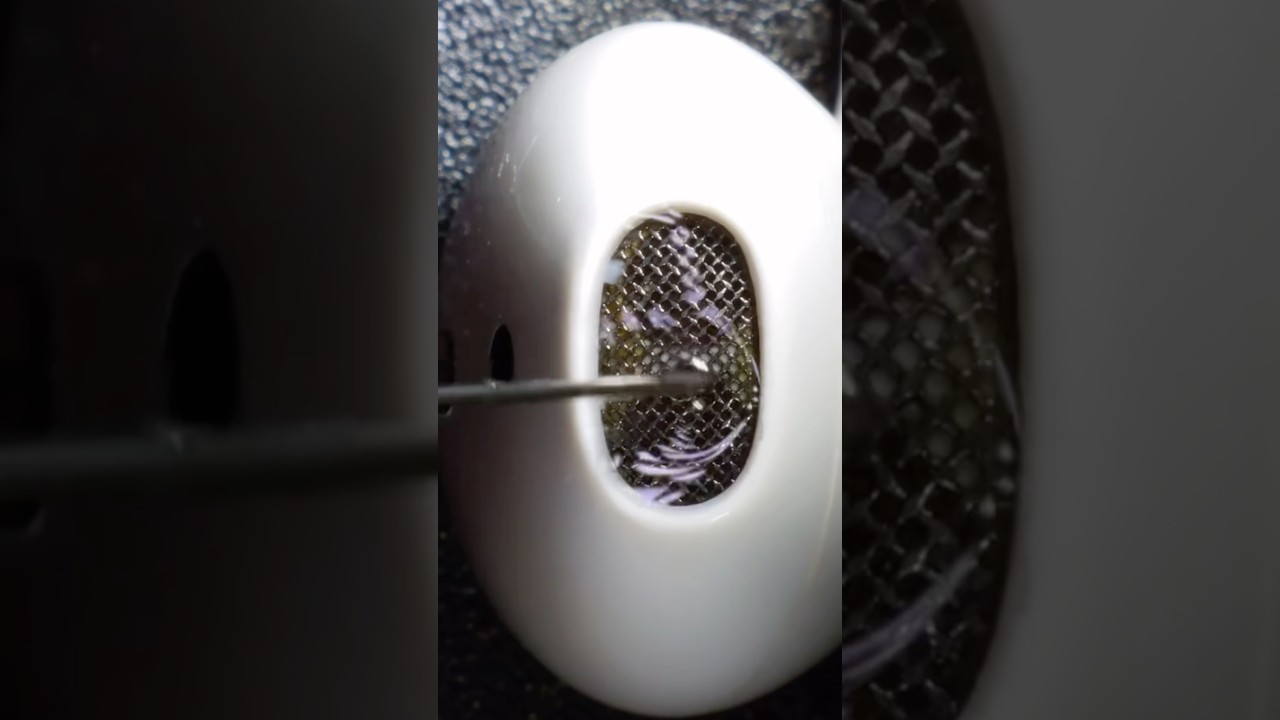 Cleaning Apple AirPods with isopropyl Wave under Microscope🔬 #asmr #satisfying #cleaning