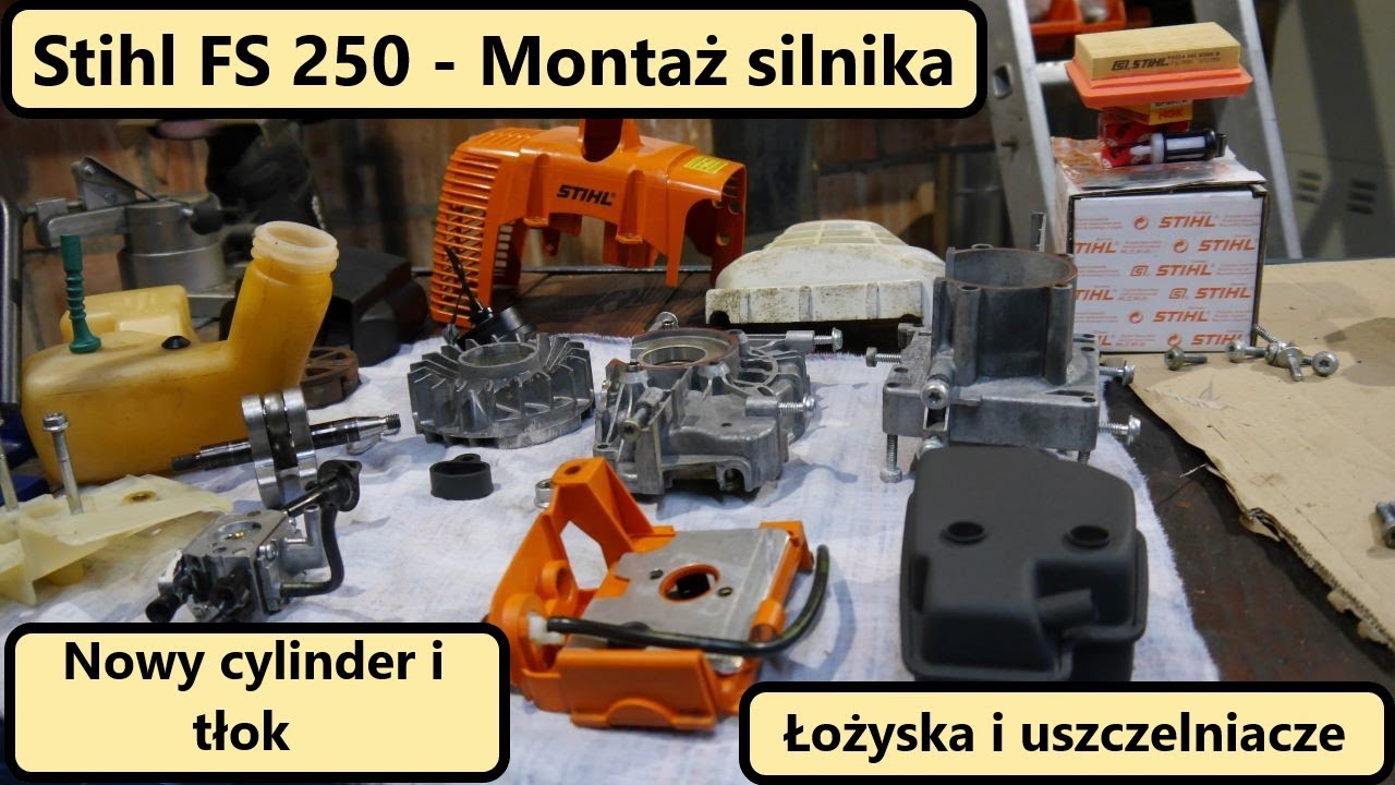 #rpgarażowo. Remont kapitalny kosy Stihl FS 250 z 2009r. Montaż części. Gdzie kupić części.