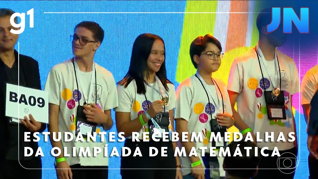Jornal Nacional: Estudantes recebem medalhas por suas atuações na Olimpíada de Matemática da Obmep