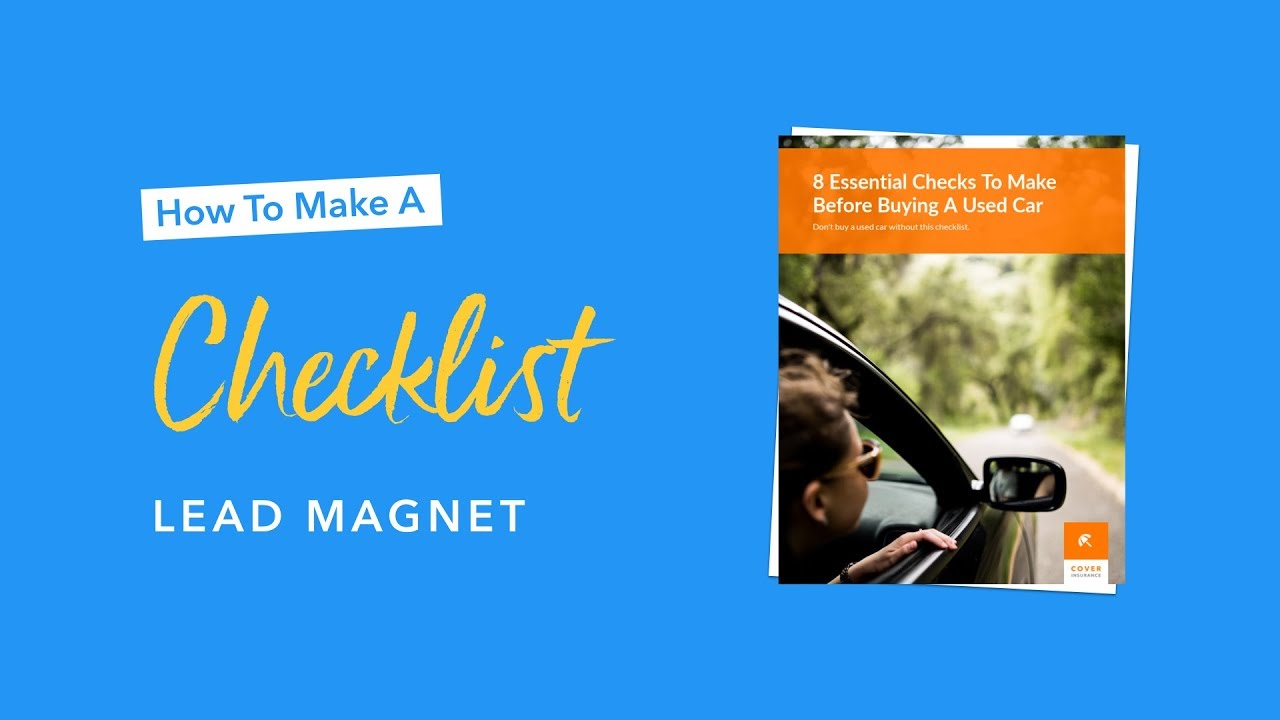 How To Make A Checklist Lead Magnet